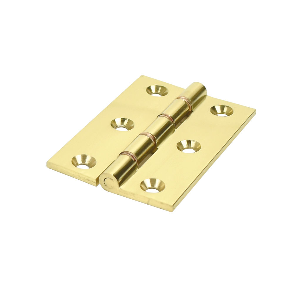 Eclipse Phosphor Bronze Washered Hinge 3 Inch (76mm x 51mm x 2mm) - Polished Brass (Sold in Pairs)