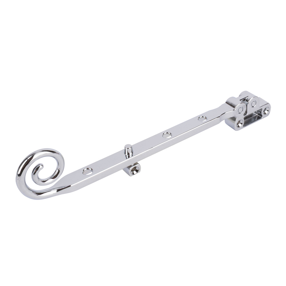 Cornish Heritage Monkey Tail Fixed Stay - Polished Chrome