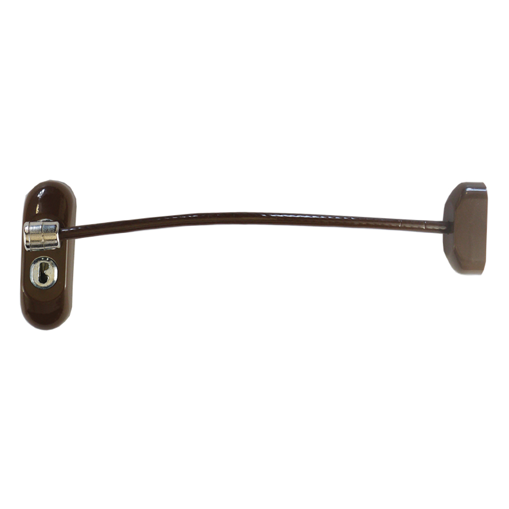 Vanguard Security Lockable Window Restrictor - Brown