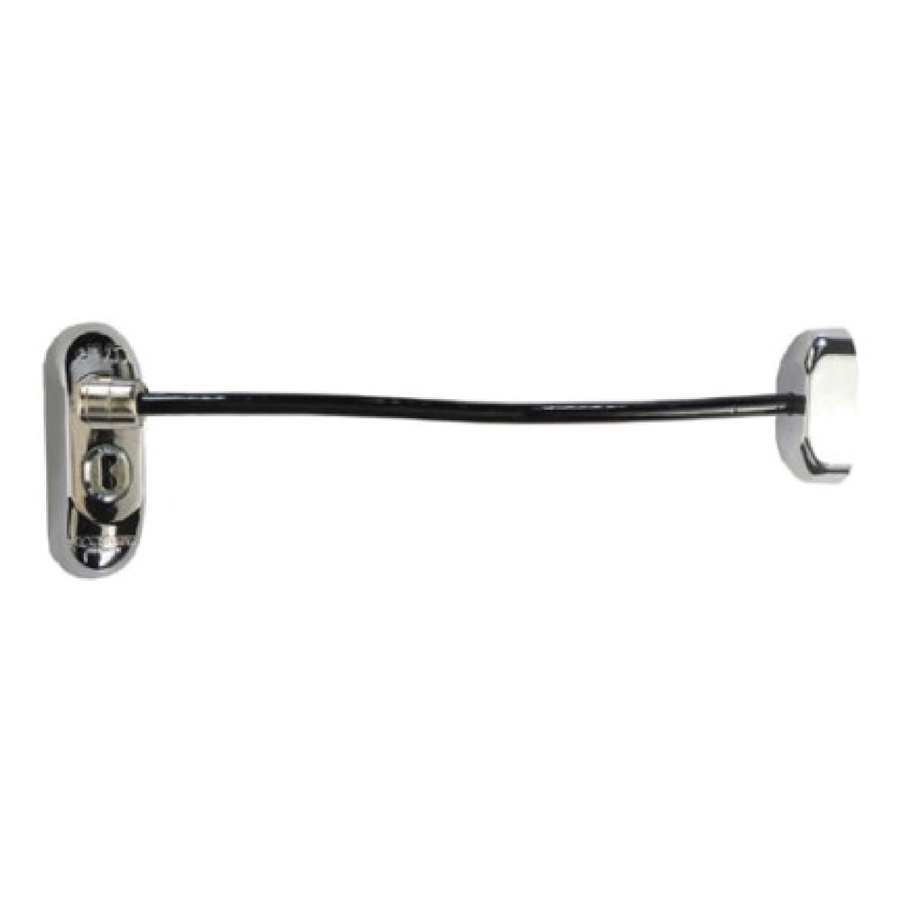 Vanguard Security Lockable Window Restrictor - Chrome and Black