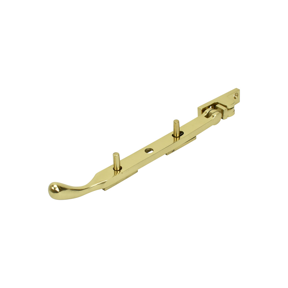 Dart Bulb End Brass Window Stay 8" (200mm) - Polished Brass