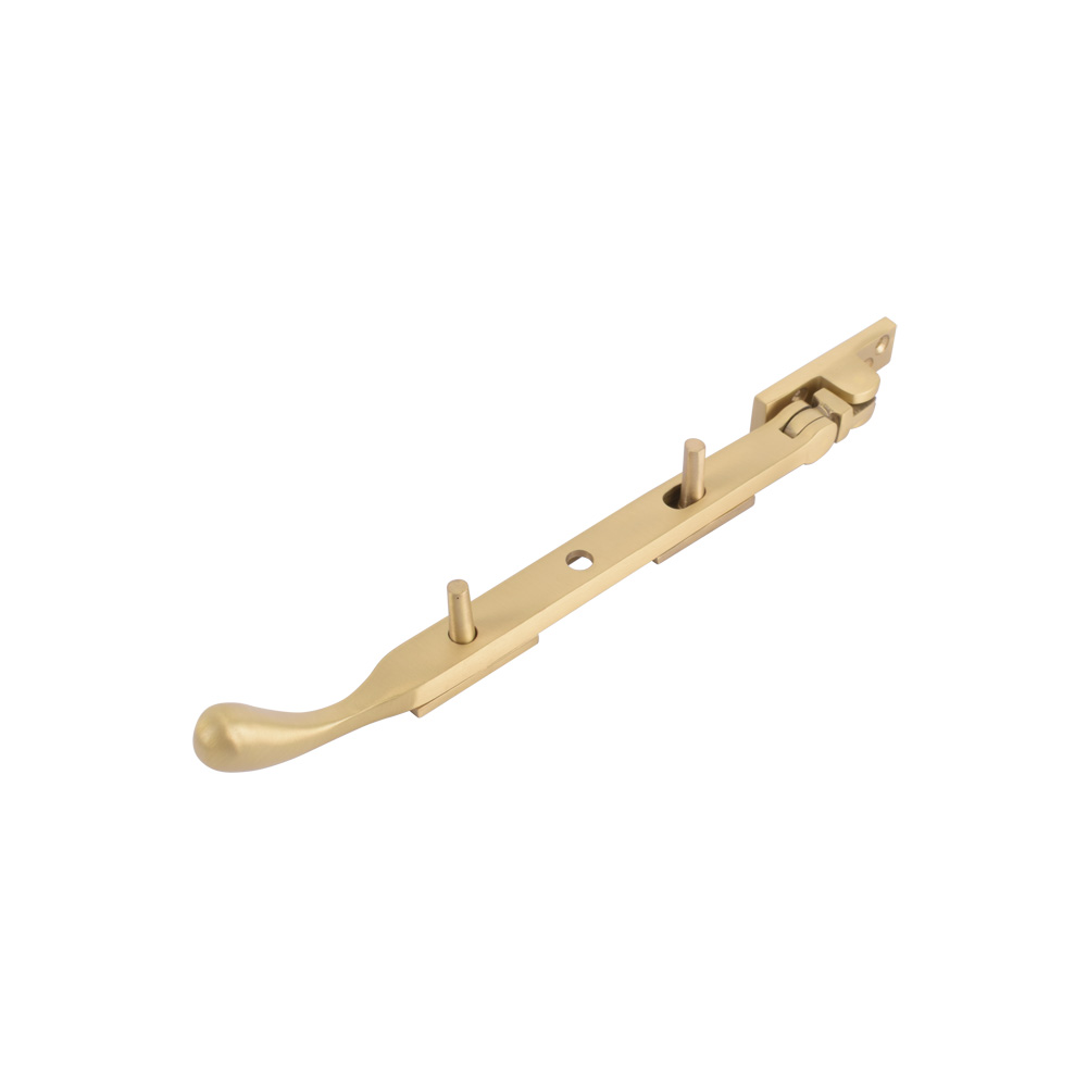 Dart Bulb End Brass Window Stay 8" (200mm) - Satin Brass