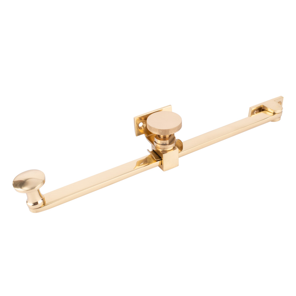 Dart Adjustable 10" Casement Stay Inward Opening - Polished Brass
