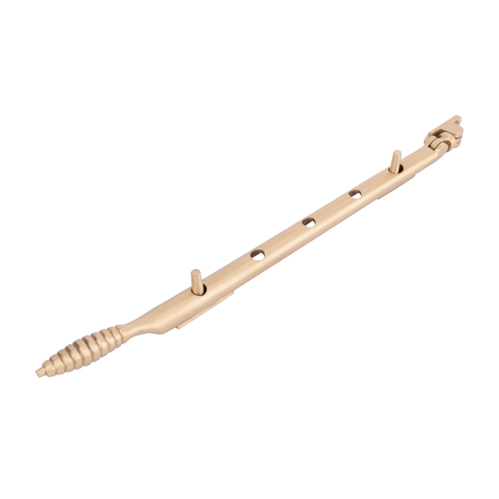 Dart Reeded Brass Window Stay 12" (300mm) - Satin Brass