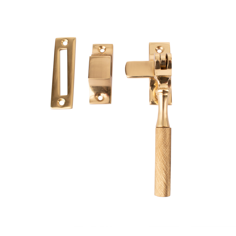 Dart Knurled Window Casement Fastener - Polished Brass - Polished Brass