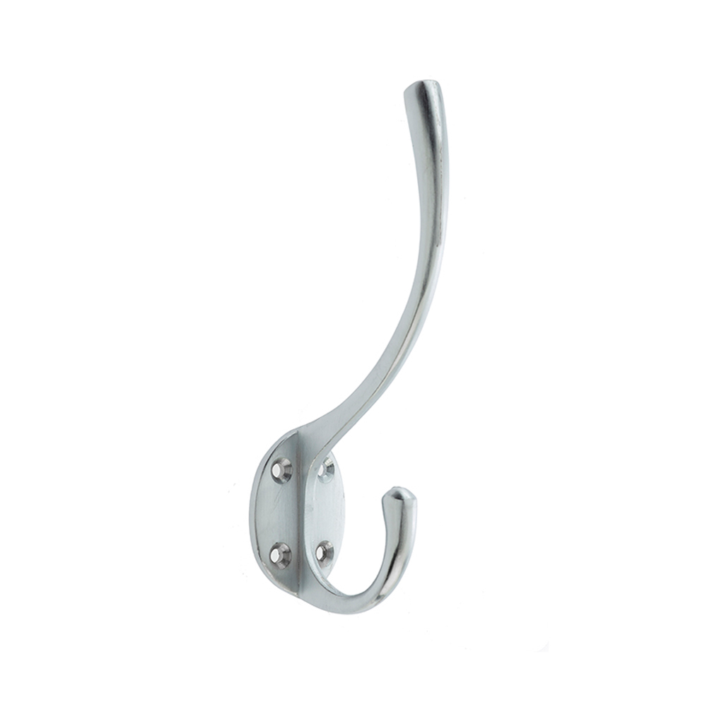 Dart Coat Hook (142mm) - Satin Chrome