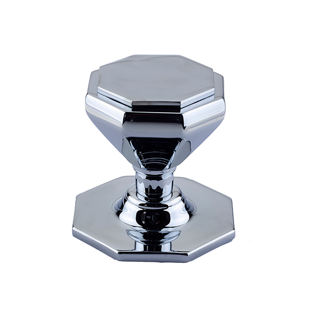 Dart Octagonal Centre Door Knob (70mm) - Polished Chrome