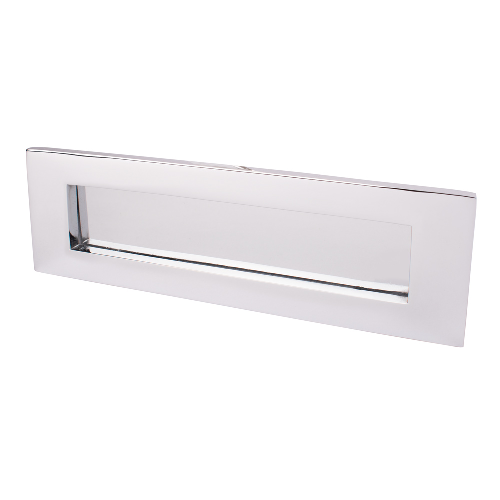 Dart Plain Letter Plate (12 x 4 Inch) - Polished Chrome