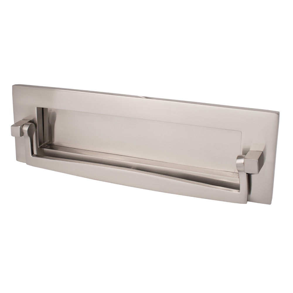 Dart Plain Postal Knocker Letter Plate (12 x 4 Inch) - Satin Nickel
