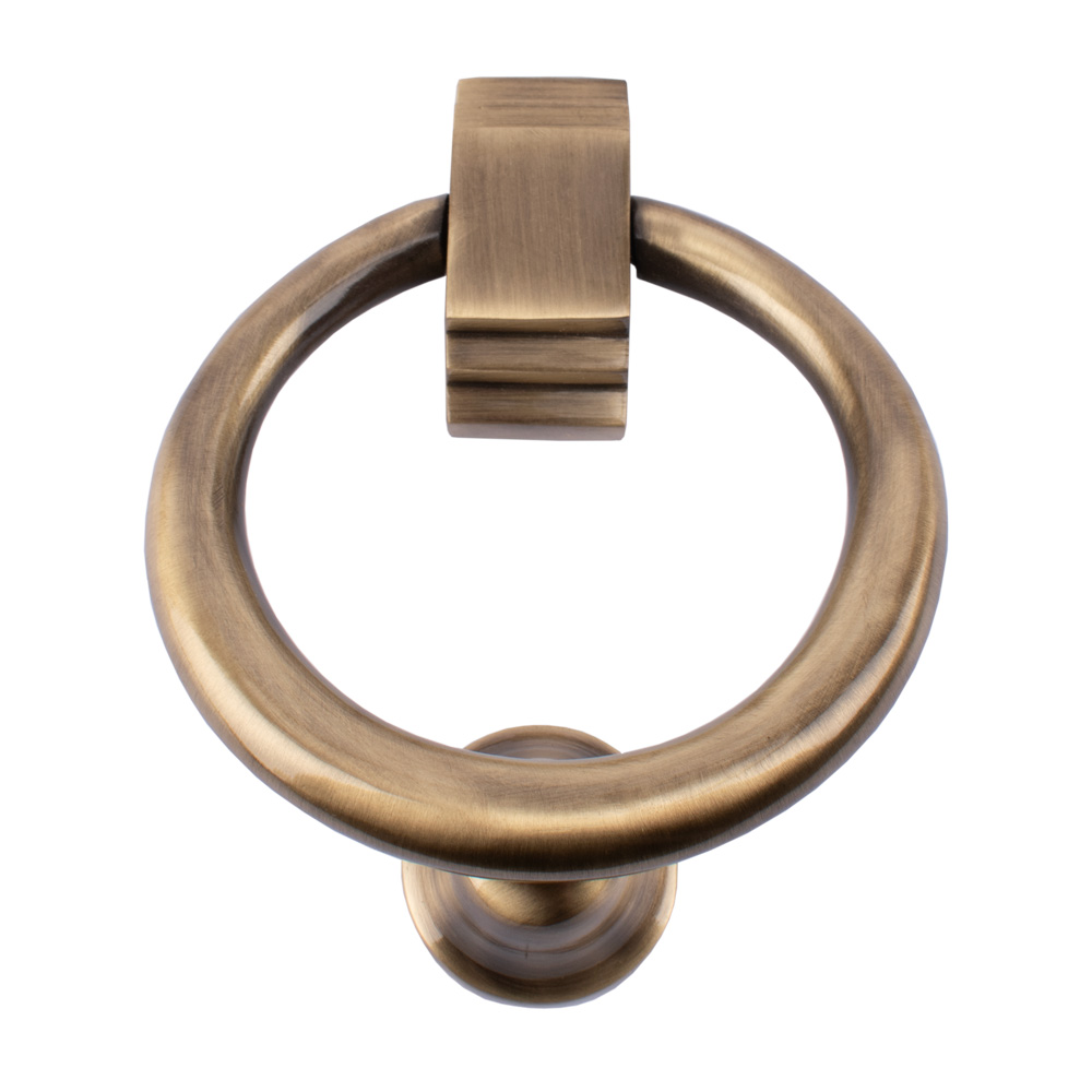 Dart Ring Cast Brass Door Knocker 118mm x 101mm - Antique Brass
