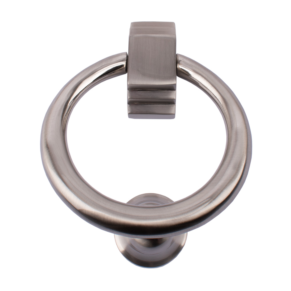 Dart Ring Cast Brass Door Knocker 118mm x 101mm - Satin Nickel