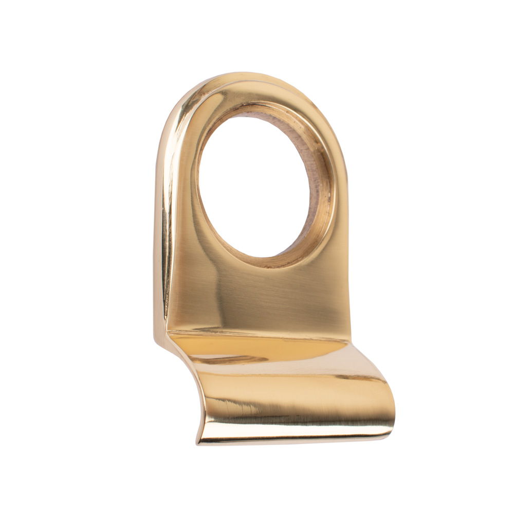 Dart Radius Top Solid Brass Cylinder Pull 84mm x 45mm - Polished Brass
