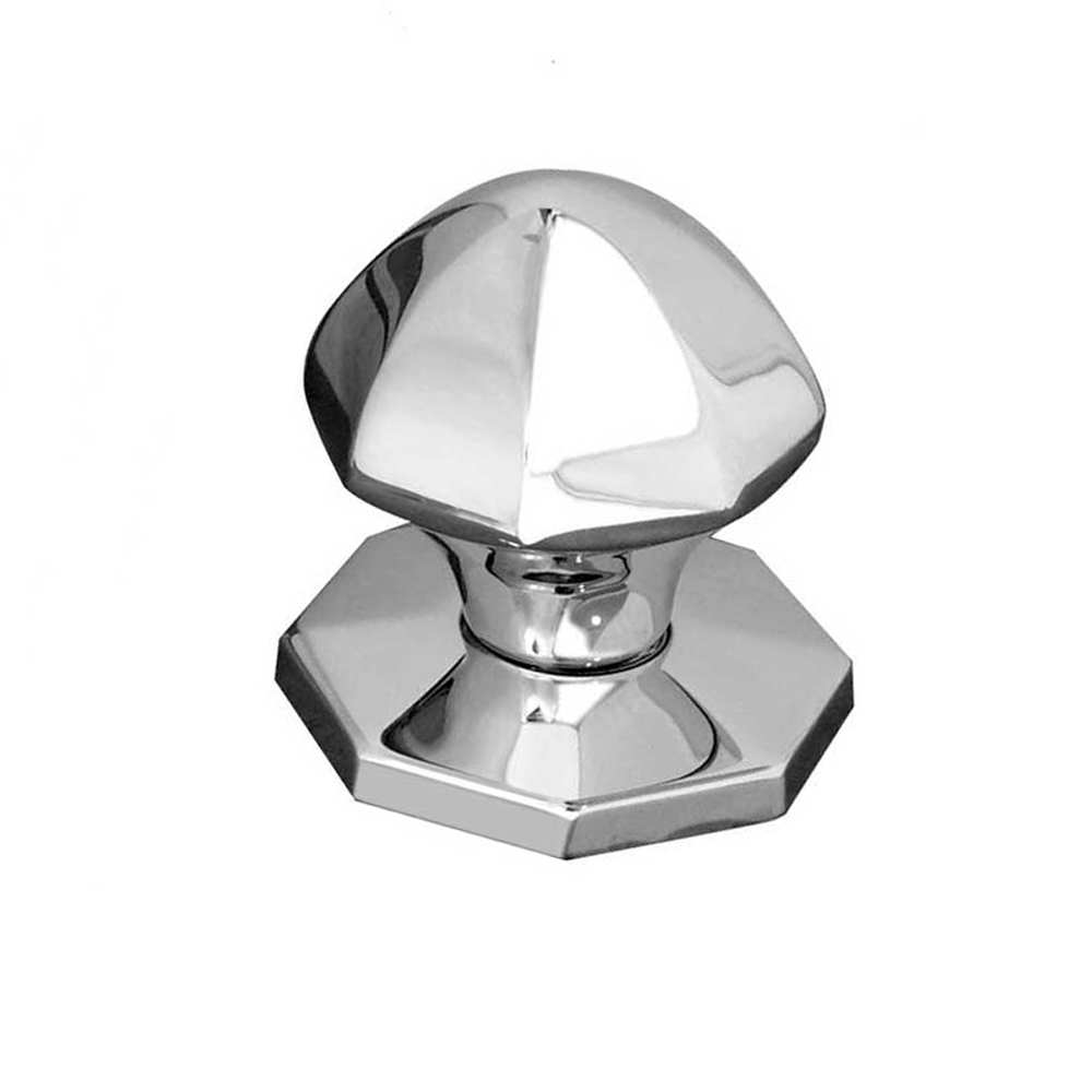 Dart Octagonal Centre Door Knob (60mm) - Polished Chrome