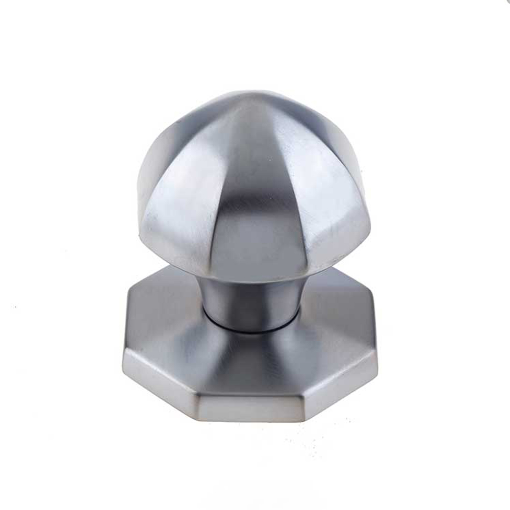 Dart Octagonal Centre Door Knob (60mm) - Satin Chrome