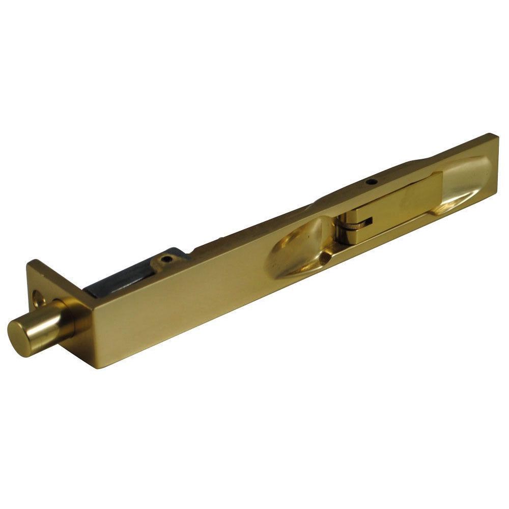Dart Traditional Flush Bolt (6 Inch) - Polished Brass