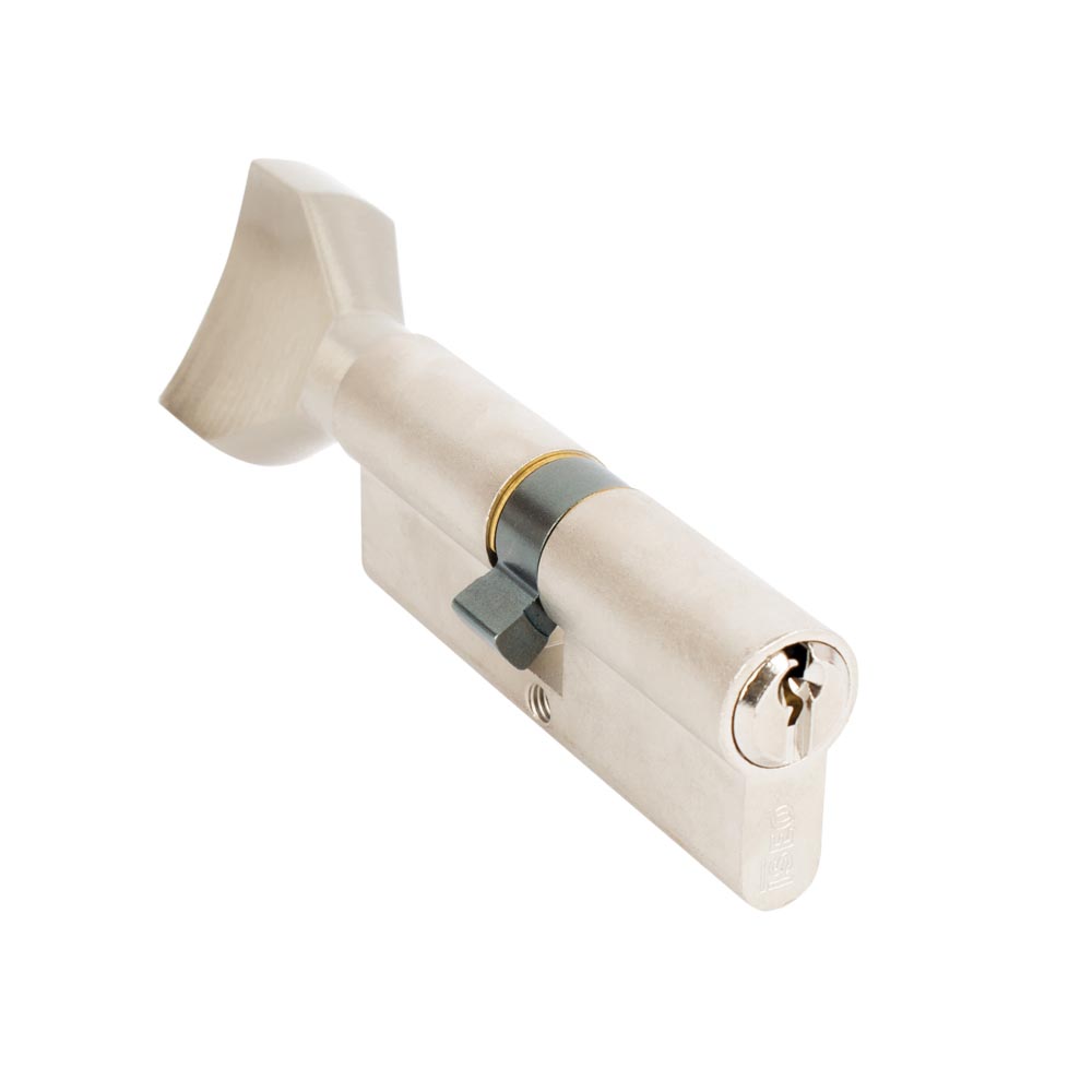 6 Pin Easy Access Thumbturn Euro Door Cylinder - Nickel (40/40)