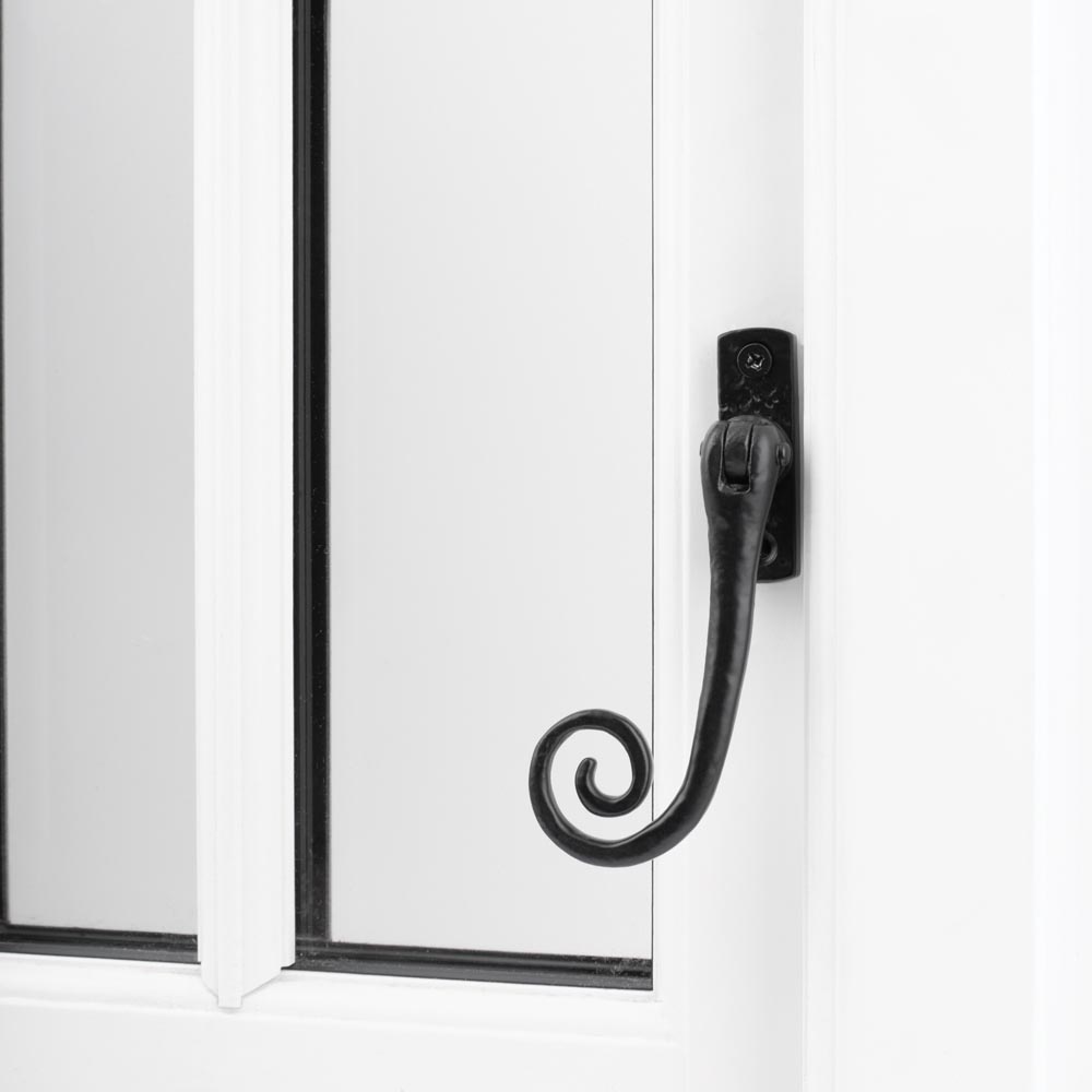 Devoran Monkey Tail Espag Window Handle - Black (Left-Hand)