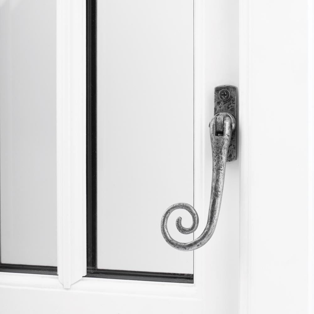 Devoran Monkey Tail Espag Window Handle - Pewter (Left-Hand)