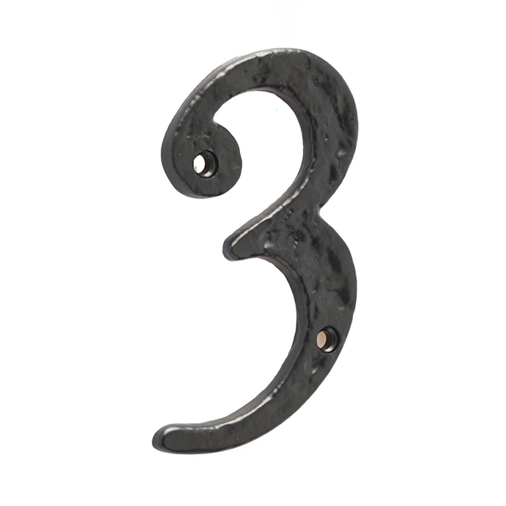 Devoran Number 3 Black Numeral