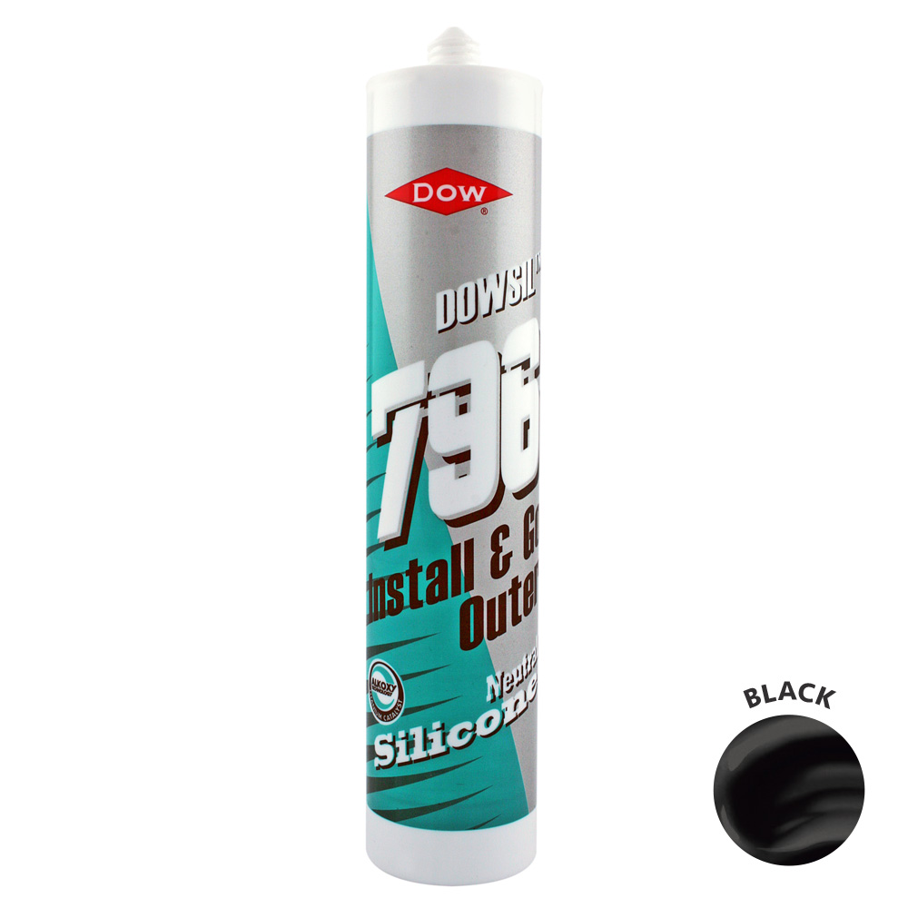 DOWSIL 796 PVCu, Aluminium & Wood Silicone Sealant - 310ml - Black