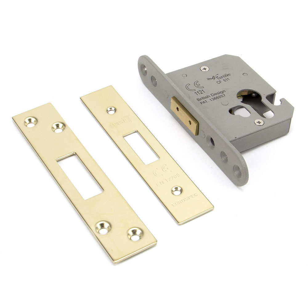 Eurospec Euro Cylinder Dead Lock 2.5 Inch (64mm) - PVD Brass