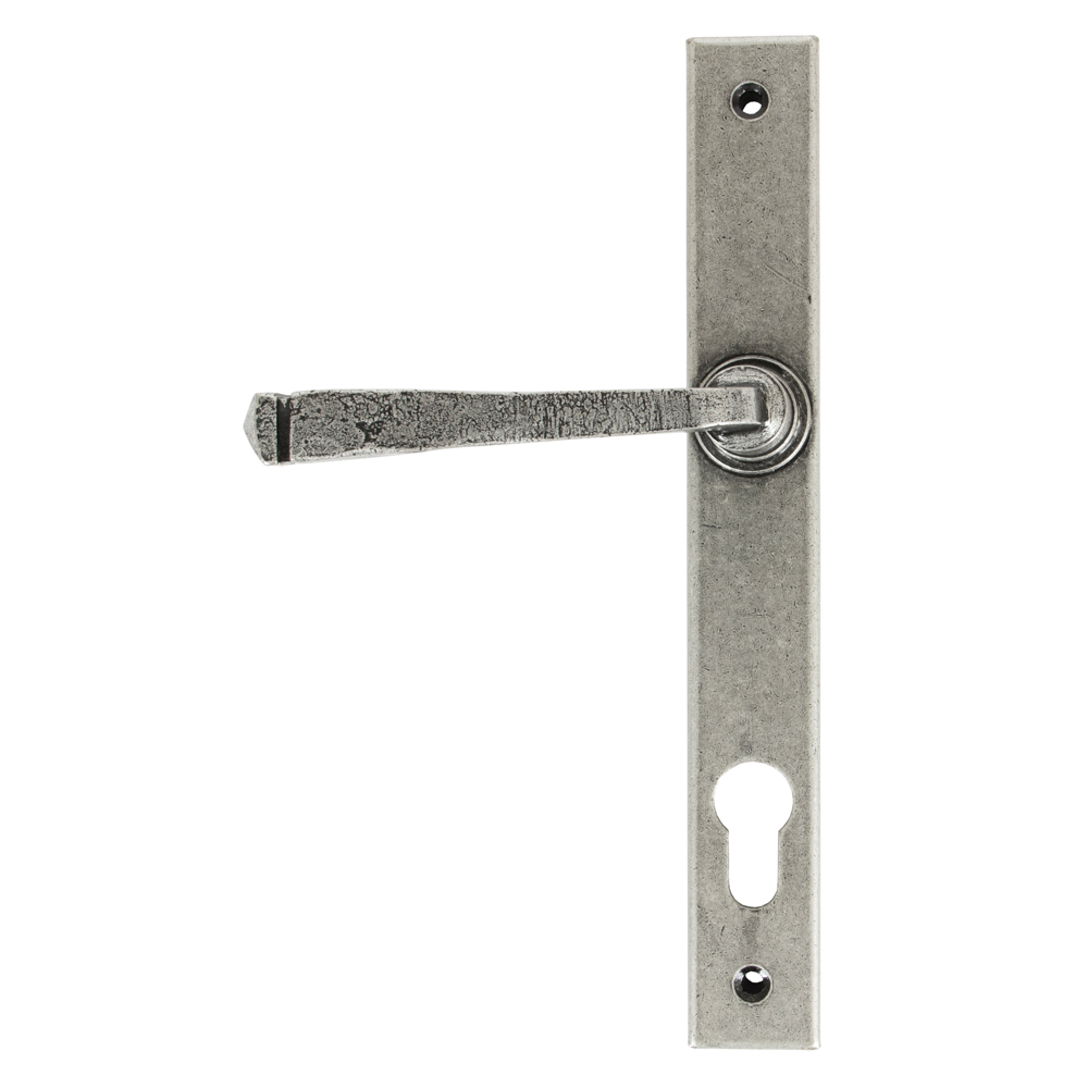 From The Anvil Sprung Avon Door Espag Handle - Pewter