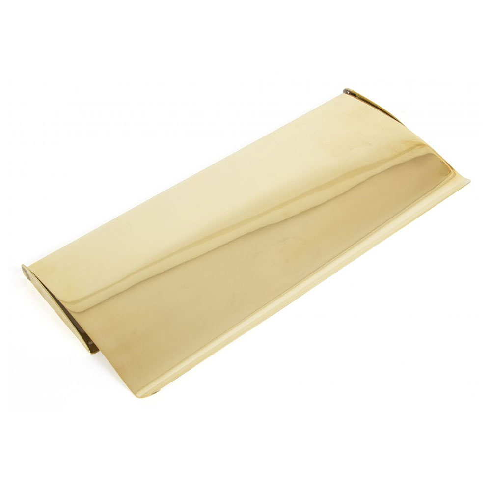 From the Anvil Small Letter Plate Cover - Polished Brass