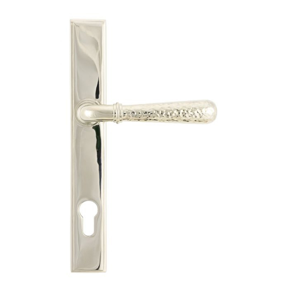 From the Anvil Hammered Newbury Slimline Espag. Lock Set - Polished Nickel - (Sold in Pairs)