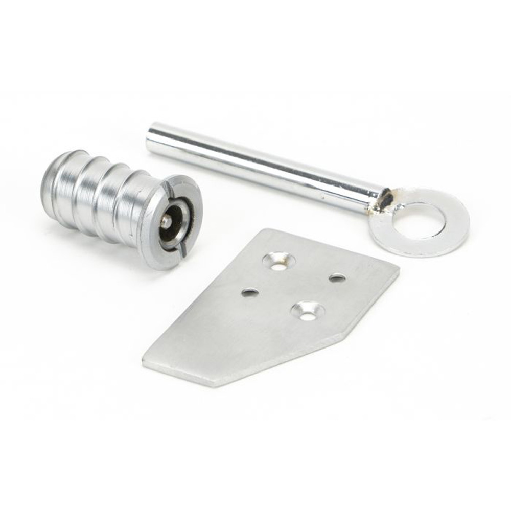 From the Anvil Key-Flush Sash Stop - Satin Chrome