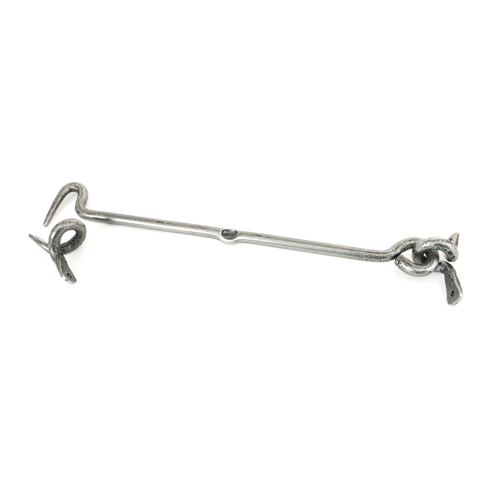 From the Anvil 14" Forged Cabin Hook - Pewter Patina