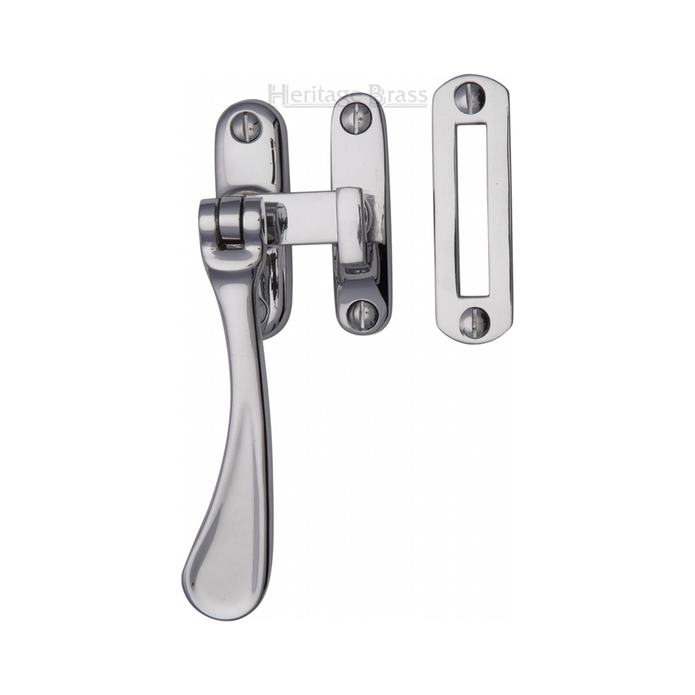 Heritage Brass Non-Locking Spoon Casement Fastener - Polished Chrome