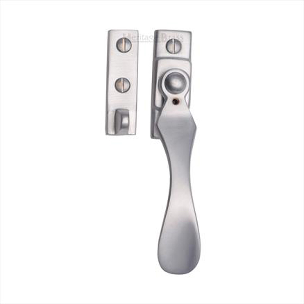 Heritage Brass Spoon Casement Fastener (Weather Stripped) - Satin Chrome