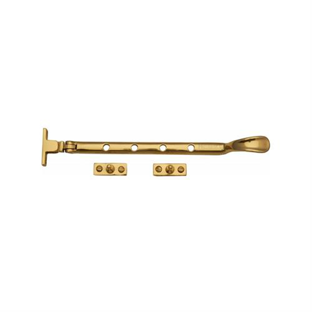Heritage Brass 10" Spoon End Casement Stay - Polished Brass