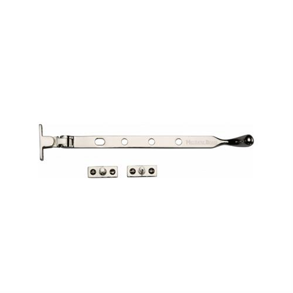 Heritage Brass 10" Ball Casement Stay - Polished Nickel