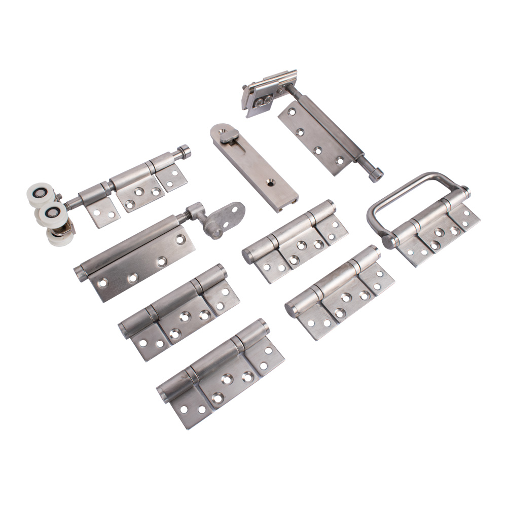 Brio Interfold 3 Door One Way Opening Bifold Internal Door Hardware Kit - Satin Stainless Steel