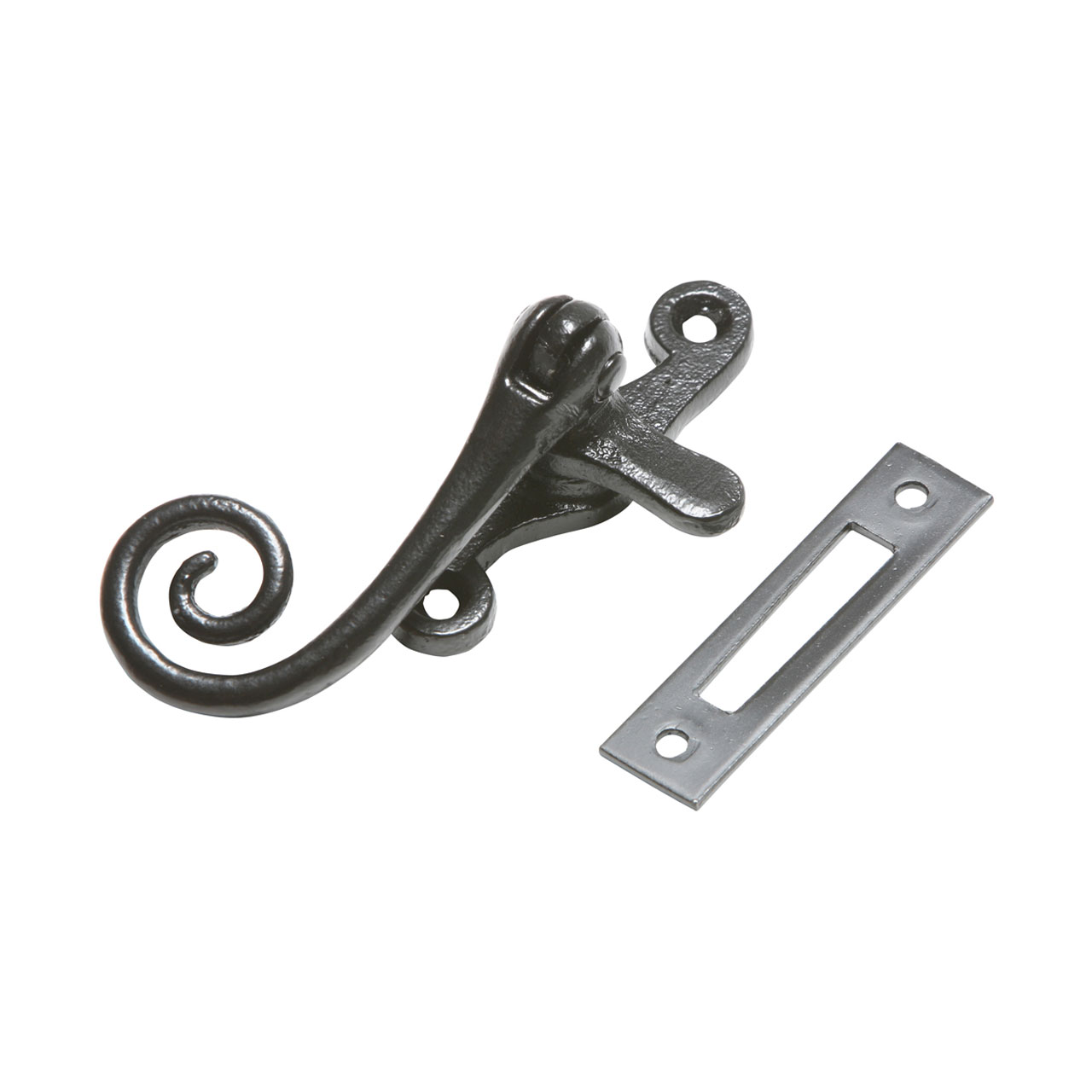 Kirkpatrick 140 Casement Window Fastener - Mortice Plate - Smooth Black (Reversible)