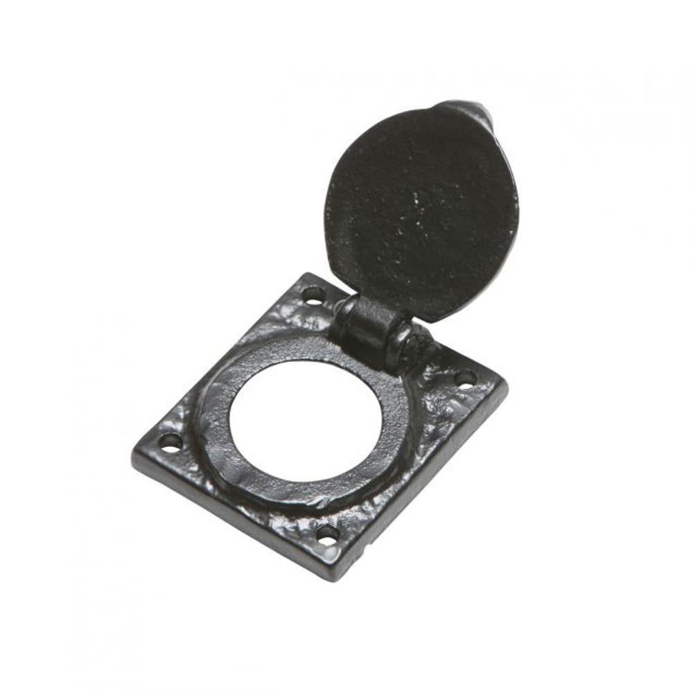 Kirkpatrick 1484 Square Cylinder Latch Pull with Cover - Antique Black