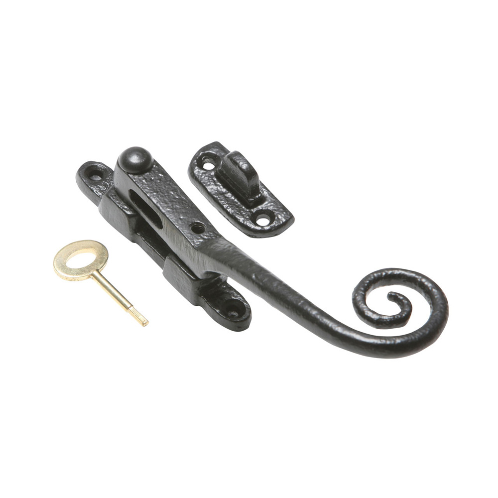 Kirkpatrick 1181 Night Vent Fastener (Locking) - Antique Black (Right Hand)