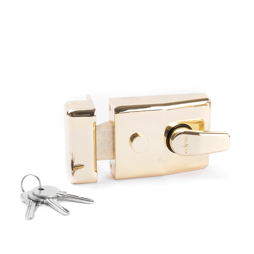 Polished Brass Night Latch (60mm Backset)