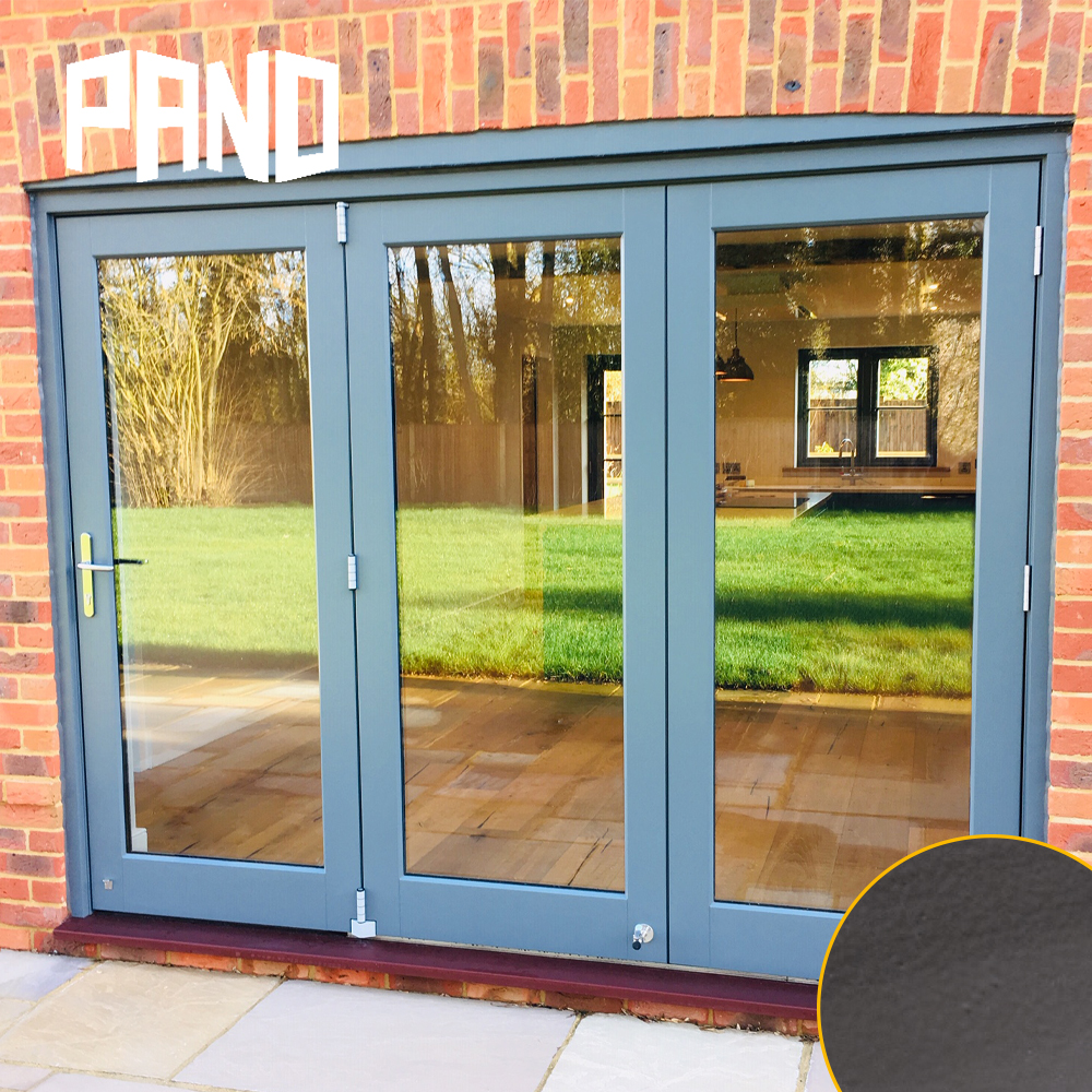 PANO 3 Door 1 Way Bifold Door Kit (Bottom Rolling) 1.8m T Track - Black