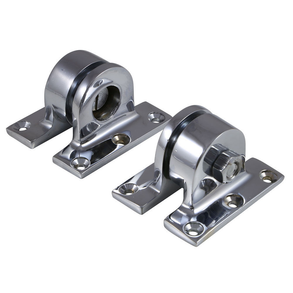 Surface Fix Timber Pivot Hinge (Pair) - Polished Chrome