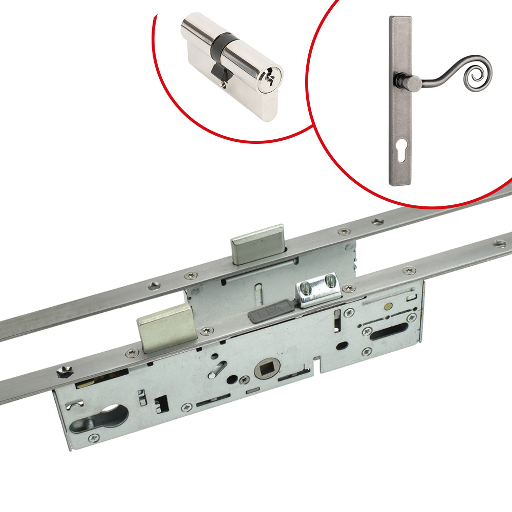 ERA 2 Deadbolt Front Door Lock Kit with Door Cylinder & Devoran Monkey Tail ERA 2 Dead Bolt Lock kit, 45mm BS, 40-40 Cylinder, D