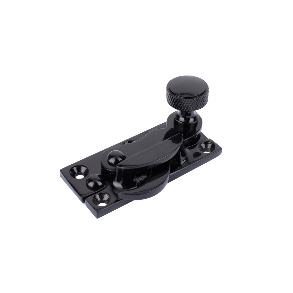 Sash Heritage Claw Fastener with Knurled Knob (Non Locking) - Black Polished