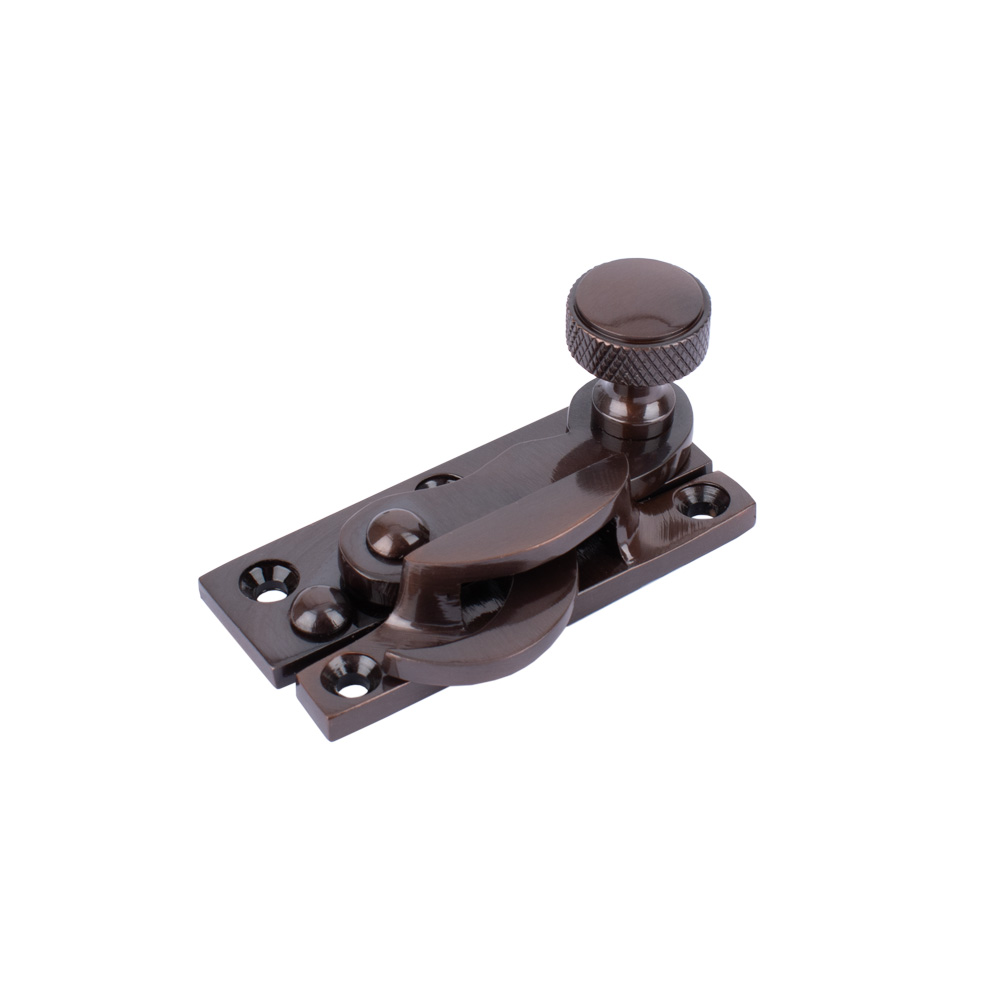 Sash Heritage Claw Fastener with Knurled Knob (Non Locking) - Bronze