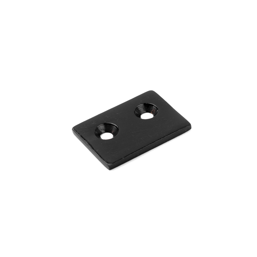 Sash Heritage Striker plate 25mm x 20mm - Black Polished