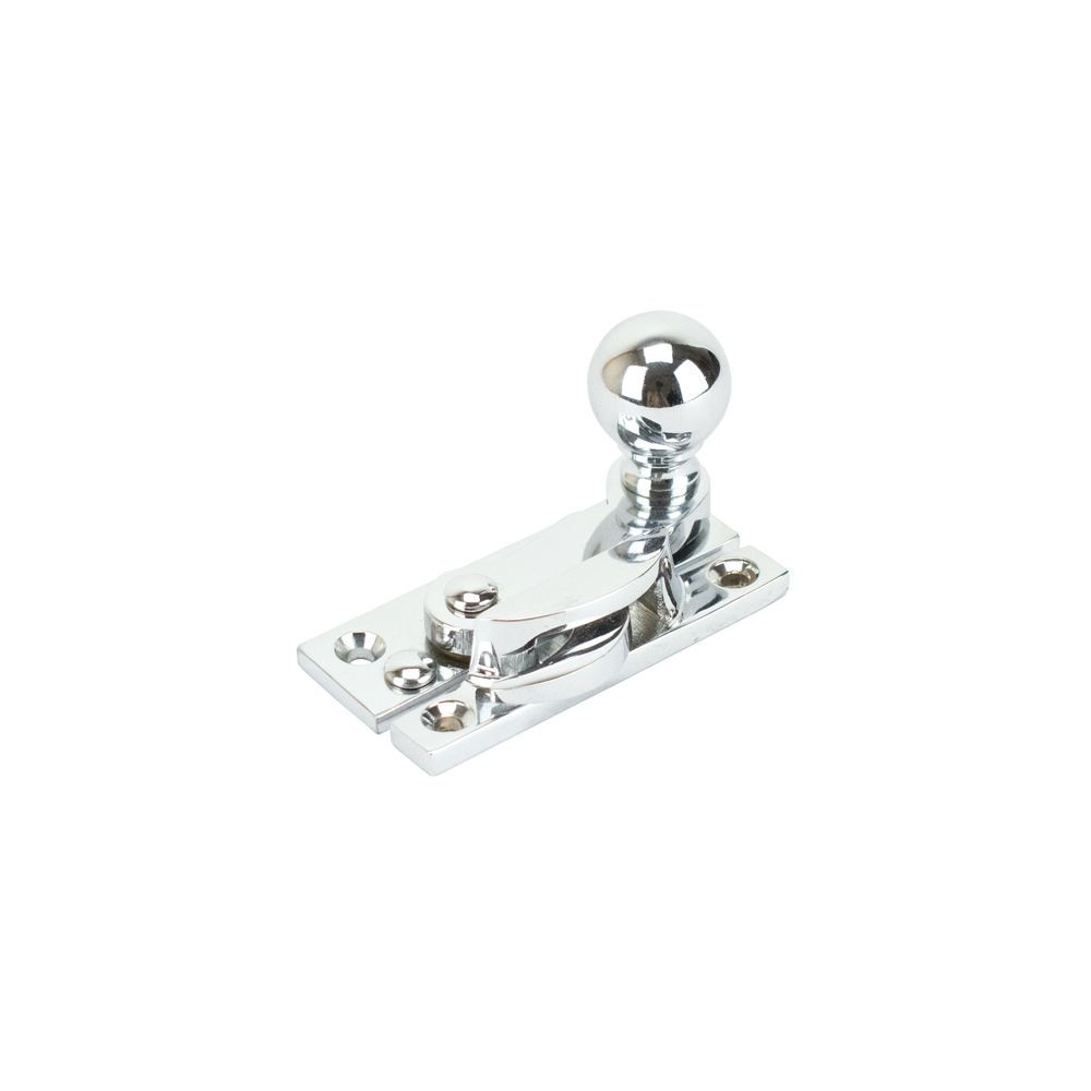 Sash Heritage Claw Fastener with Ball Knob (Non-Locking) - Polished Chrome