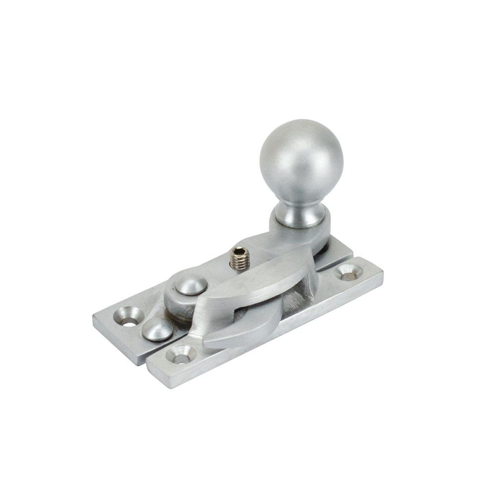 Sash Heritage Claw Fastener with Ball Knob (Locking) - Satin Chrome