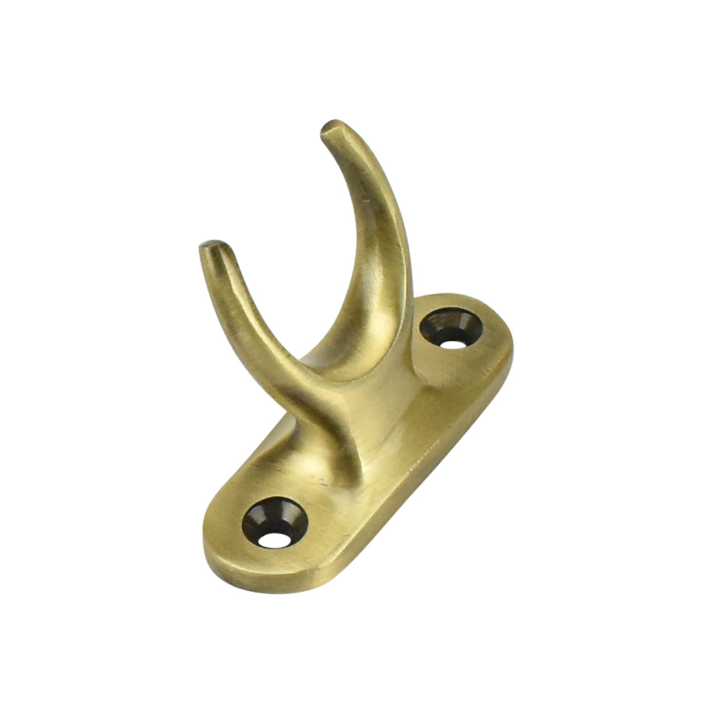 Sash Heritage Pole Hook Holder - Antique Brass