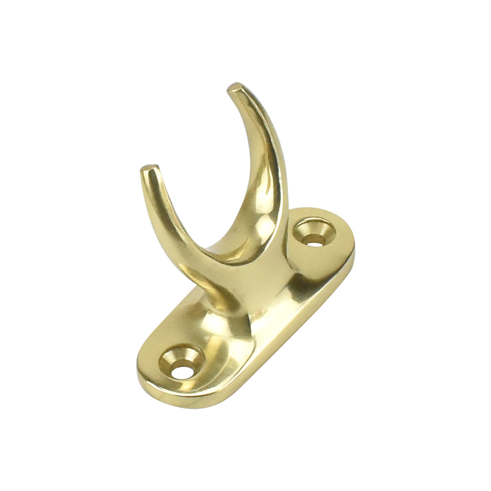 Sash Heritage Pole Hook Holder - Polished Brass