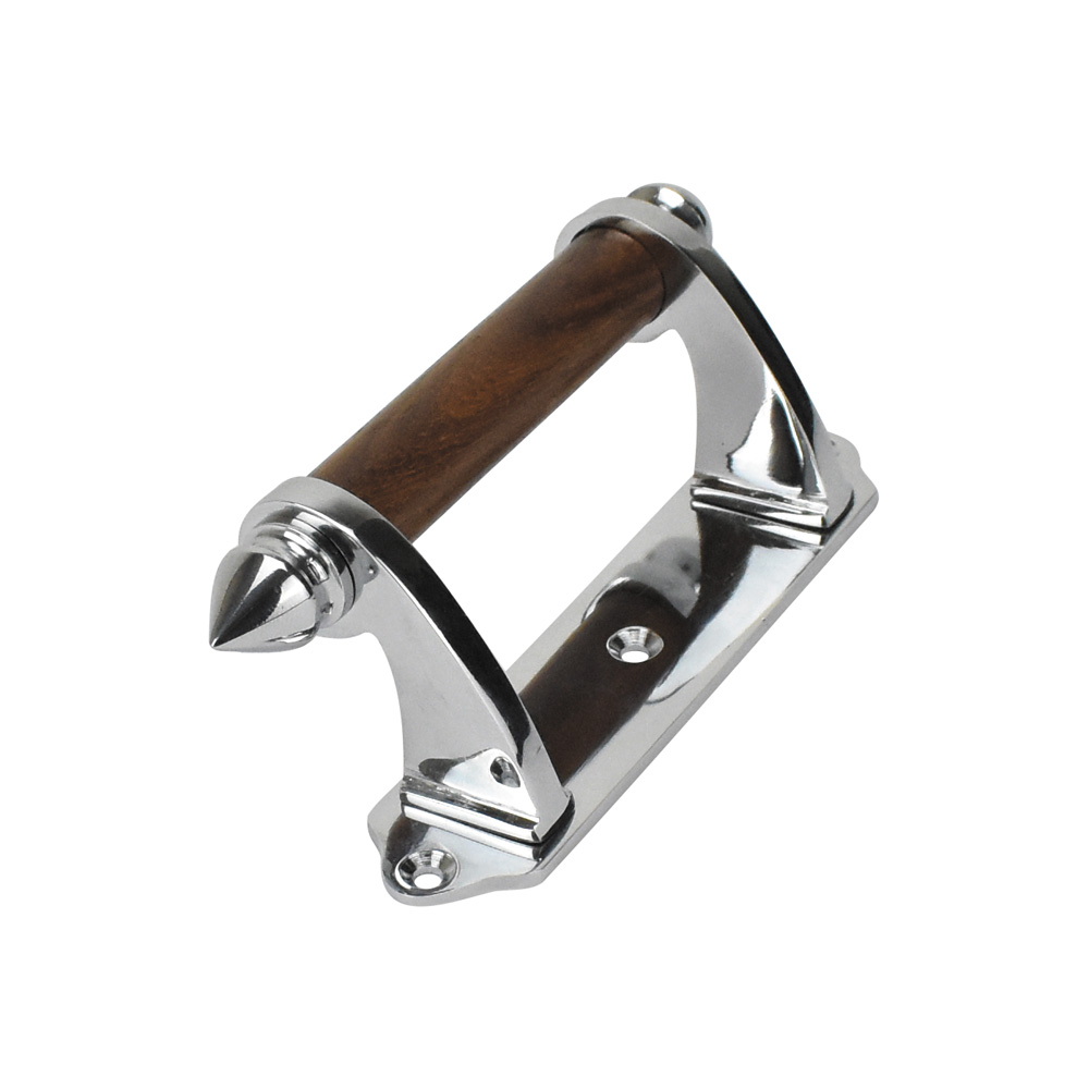 Sash Heritage Victorian Sash Handle with Rosewood Bar (114mm) - Polished Chrome